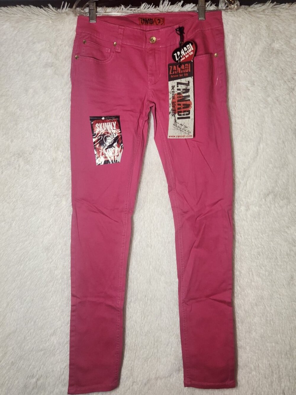 Zanadi Skinny Jeans in Bright Pink Women Size 7 Juniors'